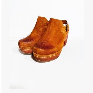 antelope suede mules